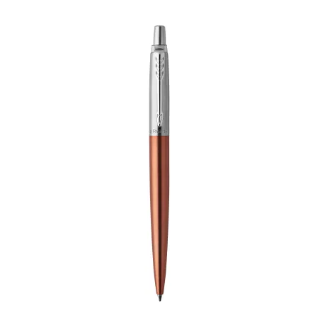 PARKER Jotter Stylo bille - orange Chelsea  - recharge bleue pointe moyenne - Coffret cadeau