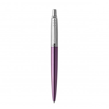 PARKER Jotter Stylo bille - Victoria violet - recharge bleue pointe moyenne - Coffret cadeau