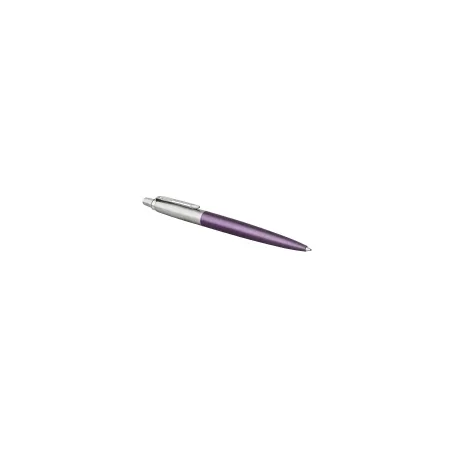 PARKER Jotter Stylo bille, Victoria violet, recharge bleue pointe moyenne, Coffret cadeau