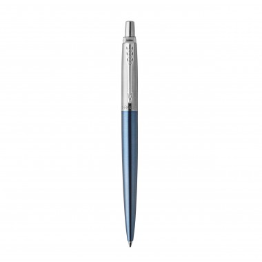 PARKER Jotter Stylo bille - Waterloo bleu - recharge bleue pointe moyenne - Coffret cadeau