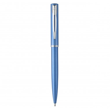 WATERMAN Graduate Allure Stylo bille - laque bleue satinée - recharge encre bleue pointe moyenne - Coffret cadeau