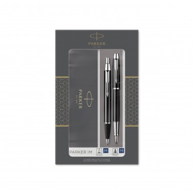 PARKER IM coffret cadeau Duo : Stylo plume et Stylo bille - laque noire