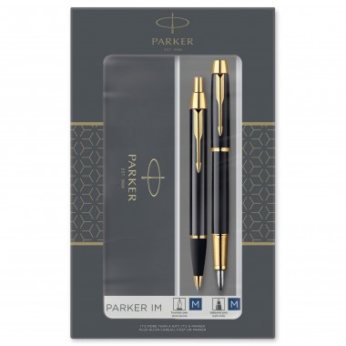 PARKER IM coffret cadeau Duo : Stylo plume noir et Stylo bille noir