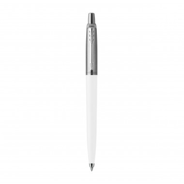 PARKER Jotter Originals Stylo bille, blanc, recharge bleue pointe moyenne, sous blister