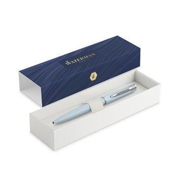 WATERMAN Allure Pastel Stylo bille - bleu pastel - recharge bleue pointe moyenne - Coffret cadeau