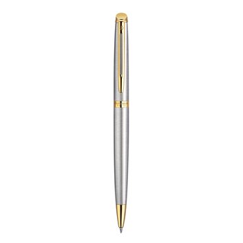 WATERMAN Hemisphere Stylo bille - acier inoxydable - recharge bleue pointe moyenne - Coffret cadeau