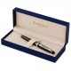 WATERMAN Expert Stylo bille,  laque noire, recharge bleue pointe moyenne, Coffret cadeau