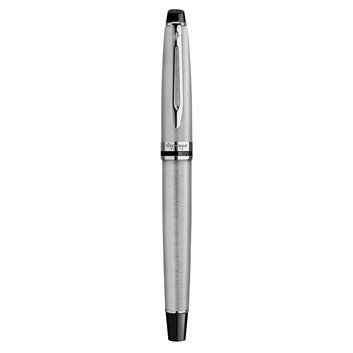 WATERMAN  Expert Stylo bille -  Acier Inoxydable - recharge bleue pointe moyenne - Coffret cadeau