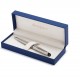 WATERMAN Expert Stylo bille,  Acier Inoxydable, recharge bleue pointe moyenne, Coffret cadeau