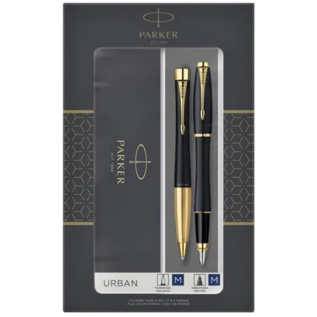 PARKER Urban Coffret cadeau Duo : Stylo plume et Stylo bille - noir mat