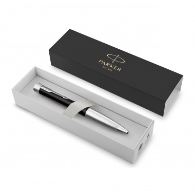 PARKER Urban Stylo Bille - Noir Mat - recharge bleue pointe moyenne - Coffret cadeau