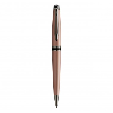 WATERMAN Expert Stylo bille - Or rose Métallisé - recharge bleue pointe moyenne - Coffret cadeau