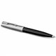 PARKER 51 Stylo Bille, Corps Résine Noire + Capuchon inox poli, Recharge noire pointe moyenne, Coffret cadeau