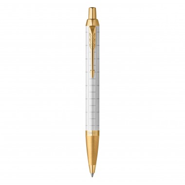 PARKER IM PREMIUM Stylo bille - Perle - recharge bleue pointe moyenne - Coffret cadeau