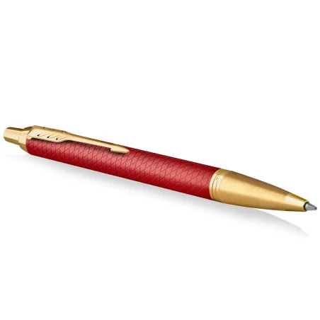 PARKER IM PREMIUM Stylo bille, Rouge, recharge bleue pointe moyenne, Coffret cadeau
