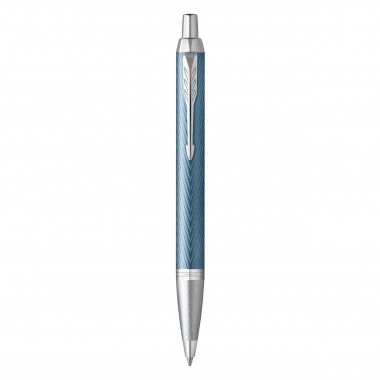 PARKER IM PREMIUM Stylo bille - Bleu gris - recharge bleue pointe moyenne - Coffret cadeau