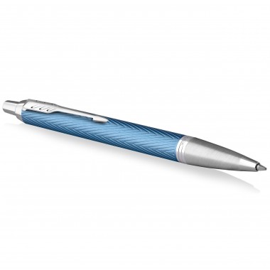 PARKER IM PREMIUM Stylo bille - Bleu gris - recharge bleue pointe moyenne - Coffret cadeau