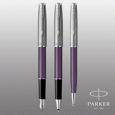 PARKER Sonnet Essentiel Stylo bille - Violet - Recharge noire pointe moyenne - Coffret cadeau