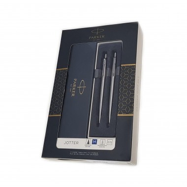 PARKER Jotter coffret cadeau Duo : Stylo bille + Portemine 0.5mm - acier