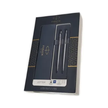 PARKER Jotter coffret cadeau Duo : Stylo bille + Portemine 0.5mm - acier