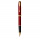 PARKER Sonnet Stylo roller - laque rouge - Recharge noire pointe fine - Coffret cadeau