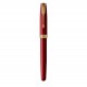 PARKER Sonnet Stylo roller, laque rouge, Recharge noire pointe fine, Coffret cadeau