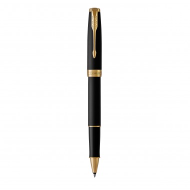 PARKER Sonnet Stylo roller noir mat - Recharge noire pointe fine - Coffret cadeau