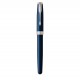 PARKER Sonnet Stylo roller, Bleu satiné, Recharge noire pointe fine, Coffret cadeau