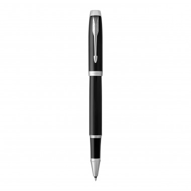 PARKER IM Stylo roller - laque noire - Recharge noire pointe fine - Coffret cadeau