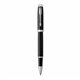 PARKER IM Stylo roller - laque noire - Recharge noire pointe fine - Coffret cadeau