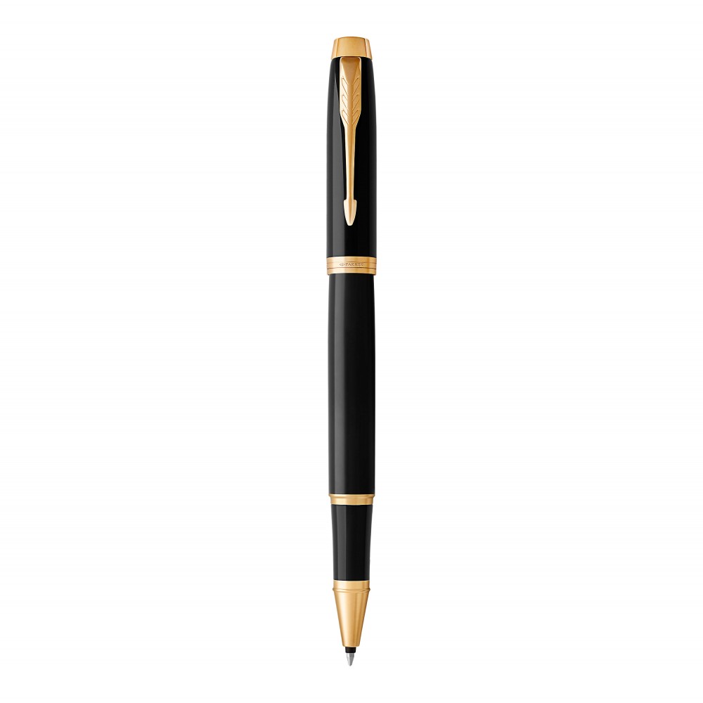 PARKER IM Stylo roller, Noir, Recharge noire pointe fine, Coffret cadeau