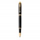 PARKER IM Stylo roller - Noir - Recharge noire pointe fine - Coffret cadeau