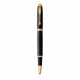 PARKER IM Stylo roller - Noir - Recharge noire pointe fine - Coffret cadeau