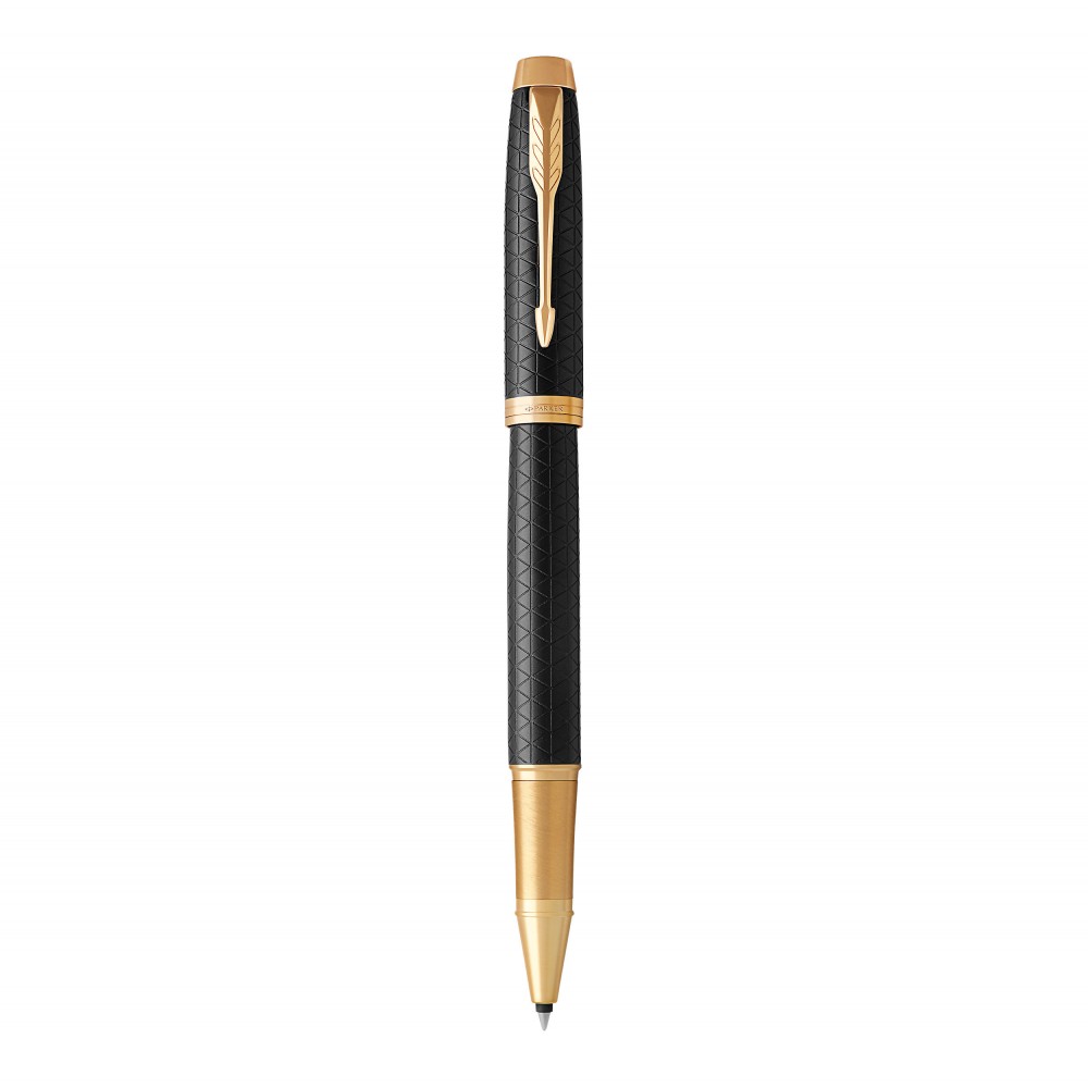 PARKER IM Premium Stylo roller, Noir, Recharge noire pointe fine, Coffret  cadeau