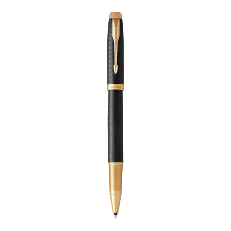 PARKER IM Premium Stylo roller - Noir - Recharge noire pointe fine - Coffret cadeau