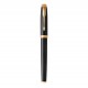 PARKER IM Premium Stylo roller, Noir, Recharge noire pointe fine, Coffret cadeau