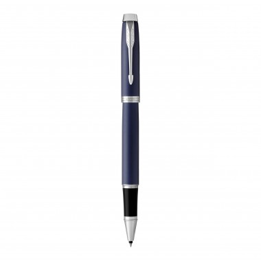 PARKER IM Stylo roller - bleu mat - Recharge noire pointe fine - Coffret cadeau