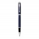 PARKER IM Stylo roller - bleu mat - Recharge noire pointe fine - Coffret cadeau