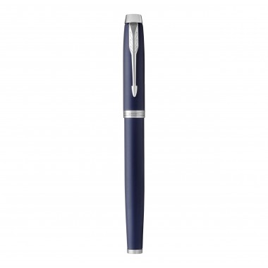 PARKER IM Stylo roller - bleu mat - Recharge noire pointe fine - Coffret cadeau