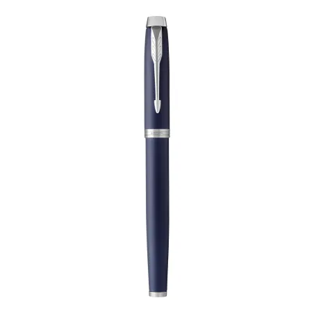 PARKER IM Stylo roller, bleu mat, Recharge noire pointe fine, Coffret cadeau