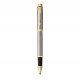 PARKER IM Stylo roller - métal brossé - Recharge noire pointe fine - Coffret cadeau