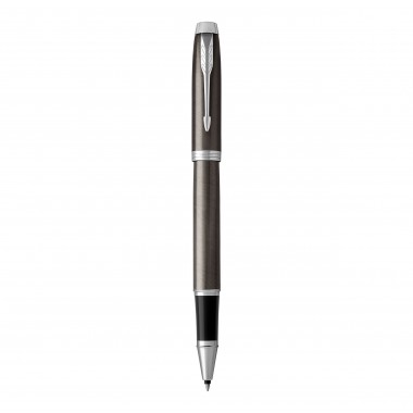 PARKER IM Stylo roller - espresso intense - Recharge noire pointe fine - Coffret cadeau