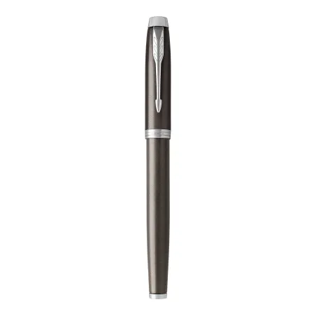 PARKER IM Stylo roller, espresso intense, Recharge noire pointe fine, Coffret cadeau