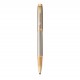 PARKER IM Premium Stylo roller - gris argenté - Recharge noire pointe fine - Coffret cadeau