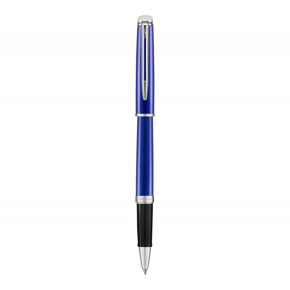 WATERMAN Hemisphere Stylo roller - bleu brillant - recharge noire pointe fine - Coffret cadeau WATERMAN Hemisphere Stylo roller - bleu brillant - recharge noire pointe fine - Coffret cadeau