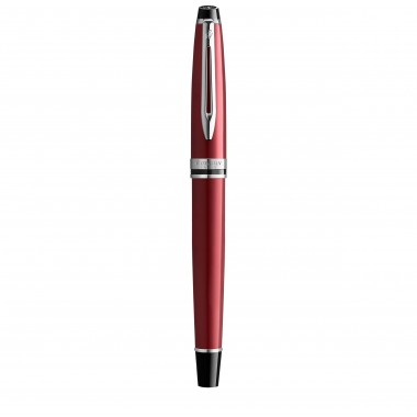 WATERMAN Expert Stylo roller, rouge foncé, recharge noire pointe fine, Coffret cadeau 