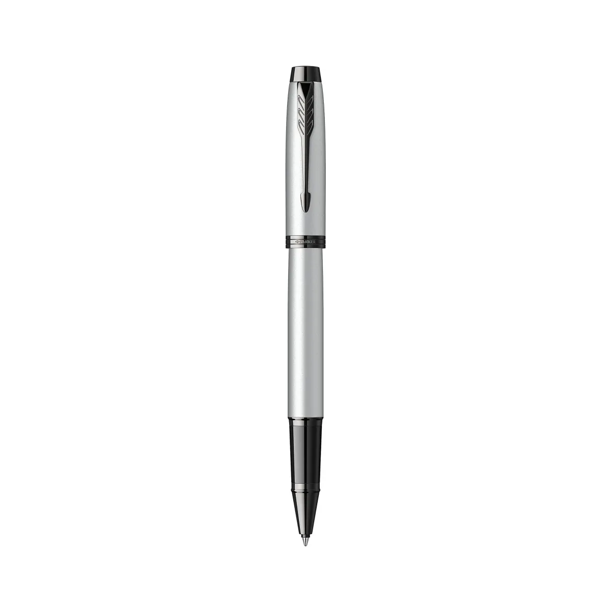 PARKER IM Monochrome Stylo roller - Gris mat - Recharge noire pointe fine - Coffret cadeau