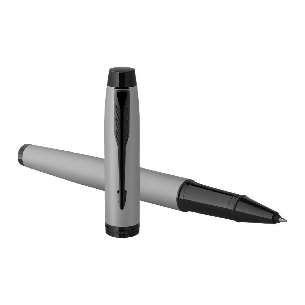 PARKER IM Monochrome Stylo roller, Gris mat,  Recharge noire pointe fine, Coffret cadeau