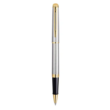 WATERMAN Hemisphere Stylo roller - acier inoxydable - recharge noire pointe fine - Coffret cadeau