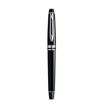 WATERMAN Stylo roller Expert - laque noire - recharge noire pointe fine - Coffret cadeau